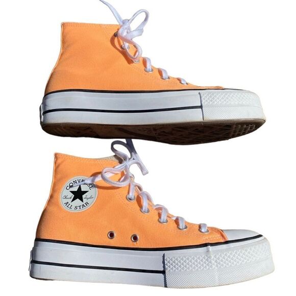 Converse Chuck Taylor All Star High Lift Platform Peach Beam 8.5 EUC - Picture 4 of 13
